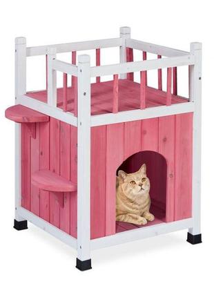 Дерев'яний котячий будиночок