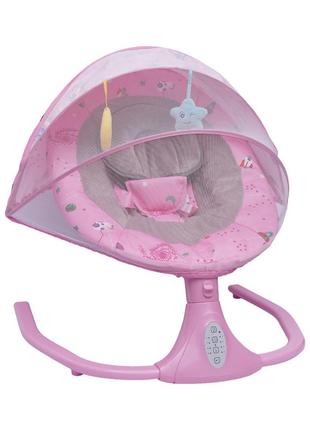 Електричні гойдалки baby rocker з дистанційним керуванням з 4 висотами гойдання, функцією таймера музики,