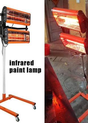 Регульована конструкція на роликах для сушіння фарби, двигуна, 2x1000 вт, 2 лампи