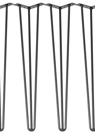 Ніжка столу vevor металева 30 дюймів 76,2 см основа столу металева чорна 4 штуки шпильки ніжки з вуглецевої