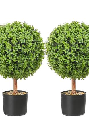 Vevor 2x штучний самшит куля ø40,6 см садовий декор самшит у вазоні куля штучний самшит куля штучна рослина з