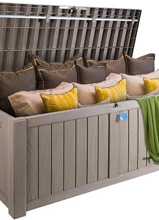 Vevor 454l ящик для зберігання інструментів пп 1430x675x605мм ящик для зберігання під відкритим небом