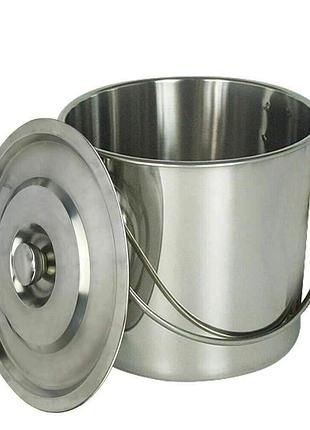 Відро для кухні 12л відро для годування відро для води з нержавіючої сталі з ручкою та кришкою
