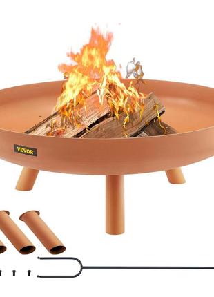 Vevor каганець 77 см діаметр, 15 см глибина кошик для багаття 28 см висота каганець з вуглецевої сталі, садове