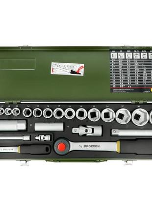 Набір торцевих ключів proxxon pr23020 - 1/2 '' та 1/4 '' - 27 шт.
