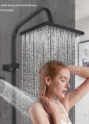 Душова система чорного кольору, душова система для ванної кімнати, тропічний душ