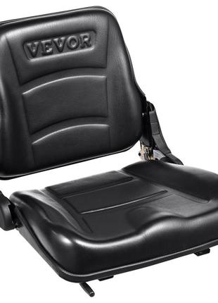 Універсальне тракторне сидіння vevor зі штучної шкіри пвх та пінополіуретану сидіння тракторне з регульованою