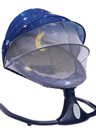Електричні гойдалки baby rocker з дистанційним керуванням з 4 висотами гойдання, функцією таймера музики,