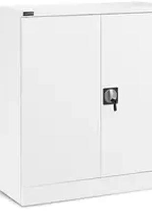 Металева шафа - 102 см - 2 полиці - біла