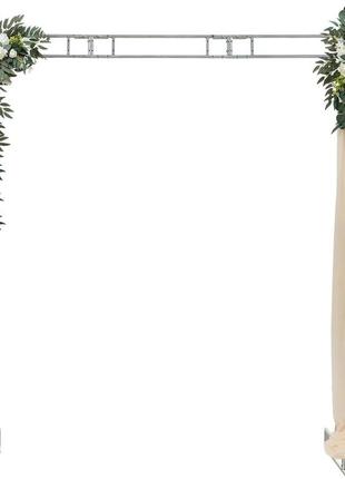 Cncest 3m *3m підставка для весільної арки, срібляста металева весільна арка з основою