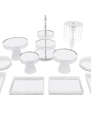 Новий 11-компонентний набір торт круглий підставка для кексів металевий весільний день народження