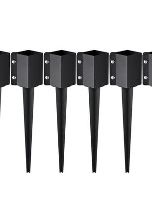 Vevor грунтовий шип для стовпів огорожі, упаковка 6 шт., 113 x 113 x 610 мм, зовнішній діаметр (внутрішній