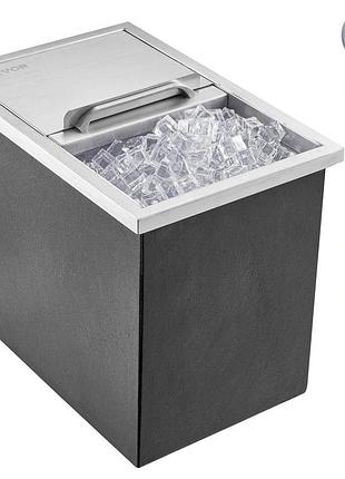 Морозильник vevor 26,7 л з нержавіючої сталі, 456 x 304 x 371 мм, контейнер для льоду з висувною кришкою,