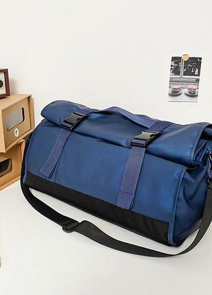 Спортивная мужска сумка через плечо синяя