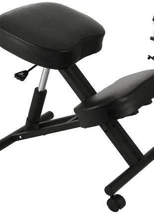 Ергономічний стілець vevor регульований стілець з пвх на коліщатках місткість 120 кг ергономічне крісло висота