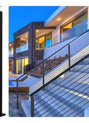 Стовп перил vevor 106,7x5x5см сходові перила з нержавіючої сталі з порошковим покриттям стовп товщиною 1,5мм