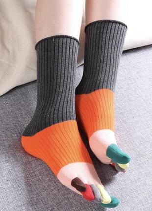 Шкарпетки на кожен палець поліхромія 37-40 ningbo жовтогарячий