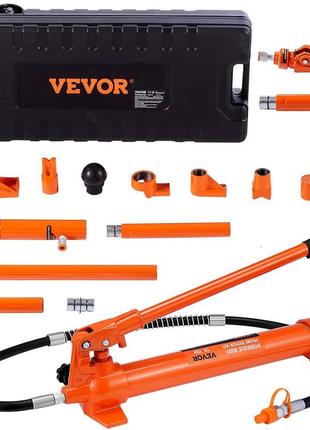 Гідравлічний домкрат vevor пневматичний насос 10 т, пневматичний гідравлічний домкрат 135 мм хід червоний,
