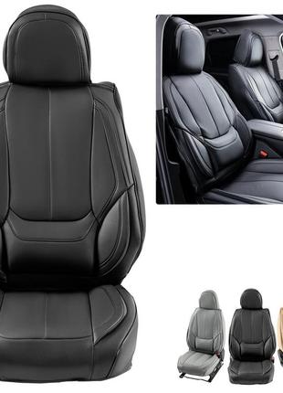 Чохли на сидіння vevor, універсальні чохли для передніх сидінь, 6-компонентний чохол зі штучної шкіри,