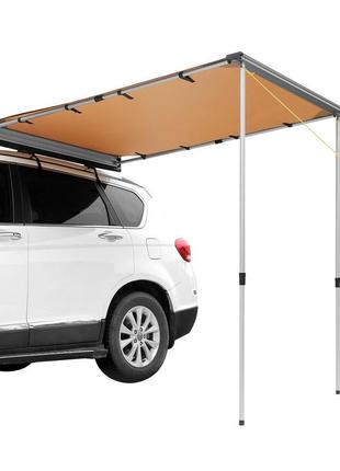 Тент для автомобіля vevor 4.6'x6.6' тіньовий тент автомобільний бічний тент pu3000 мм uv50+