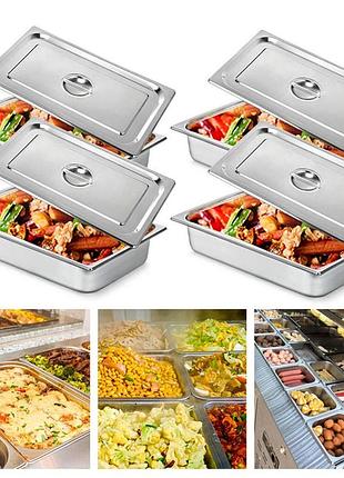 4-дюймова сковорода з нержавіючої сталі, стіл для глибокої обробки на пару - 4 pcs глибина 10 см