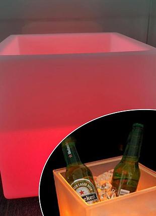 Світлодіодне відро для льоду 16 кольорів, що змінюють колір охолоджувач для шампанського охолоджувач для