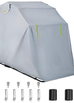 Vevor маленький сріблястий чохол для мотоцикла гаражний чохол для мотоцикла гаражний навіс 600d оксфордська