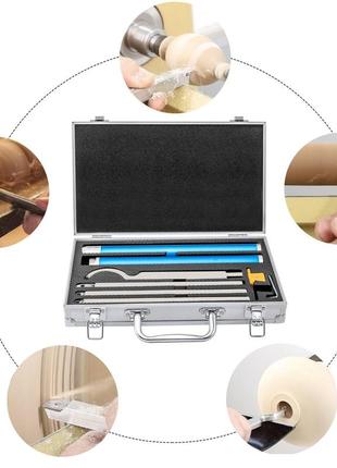 Набір токарних різців по дереву cncest, набір твердосплавних різців по дереву, набір токарних різців з гусячою