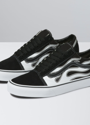 Vans old skool white flame (original)1 фото