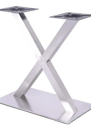 Каркас столу з нержавіючої сталі модель x підрамник для столу підстава для столу бістро стіл гастро-стіл