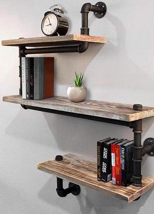 Набір з 3 настінних полиць плаваюча полиця ретро промислова настінна полиця тримач настінної полиці ретро
