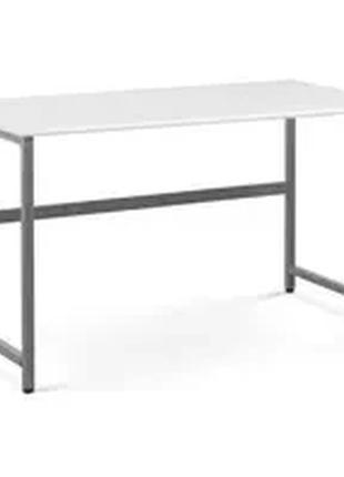 Письмовий стіл - 120 x 60 см - білий / сірий