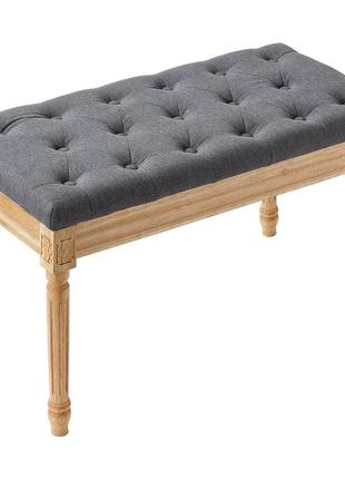 Vevor 16 м'яка лавка пуф для передпокою їдальня спальня сірий