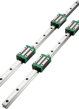 Лінійна напрямна vevor hsr15-1200 лінійна рейка 2 шт 1200 мм лінійний вал hsr15 прецизійний вал лінійна рейка