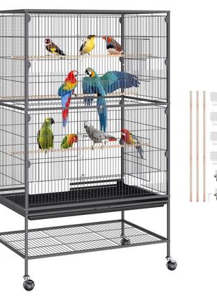 Вольєр для птахів vevor 79x51x132см q195 з вуглецевої сталі клітка для птахів пташник підходить для 2-3