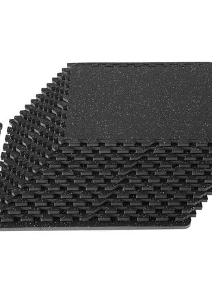 Пінопластові килимки для підлоги vevor eva, набір для спортзалу, 61 х 61 см, чорний і сірий, 12 шт. нековзної