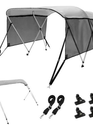 Верхній тент для човна vevor з 3 носами, ширина установки 200-213 см, тент з поліестеру 600d, зі знімними