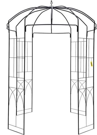 Vevor альтанка садова арка форма клітки для птахів 9x6.6 футів для весільного саду чорна