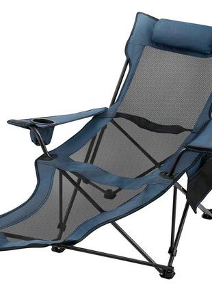 Vevor стілець для кемпінгу складаний синій 168 см х 56 см х 69 см стілець для кемпінгу складаний максимальна