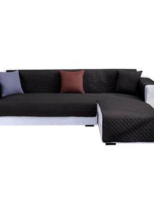 Cncest l-подібна накидка на диван. чохол на диван, 1 шт., чорний.