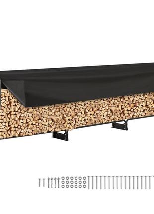 Стелаж для дров vevor металевий 386 x 36 x 117 см стелаж для дров сталева рама з порошковим покриттям полиця