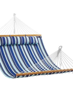 Двомісний гамак vevor 3,66 м з перекладинами з твердої деревини, стьобаний гамак для 2 осіб зі знімною