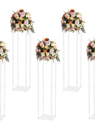 Підставка для весільних квітів arcyl 5 штук, прозора колона для весільних прикрас 100 см