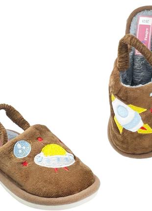 Тапочки домашние для мальчиков fangre a621mg/24 коричневый 24 размер