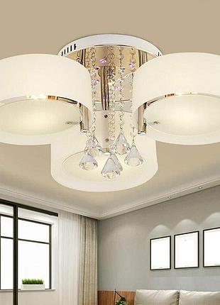 Сучасна кришталева люстра зі світлодіодним акриловим світлодіодом, що змінює колір, з пультом дистанційного