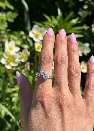 Срібна каблучка pandora  «оберт сяйва»