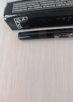 Олівець для брів темно-коричневий avon true color dark brown glimmerstick brow3 фото