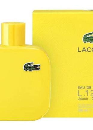 Мужская туалетная вода lacoste l. 12.12 yellow (jaune) ( лакост ёллоу)100 мл