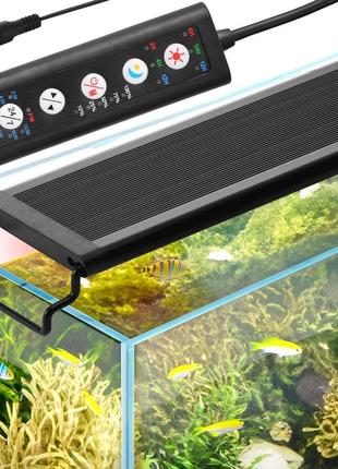 Світильник для акваріума vevor повного спектру 48 вт з режимом природи 24/7, регульованим таймером і amp; 5