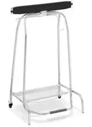 Підставка для вкладиша для сміття - чорний, сріблястий - ножна педаль - 2 поворотні коліщатка з гальмами